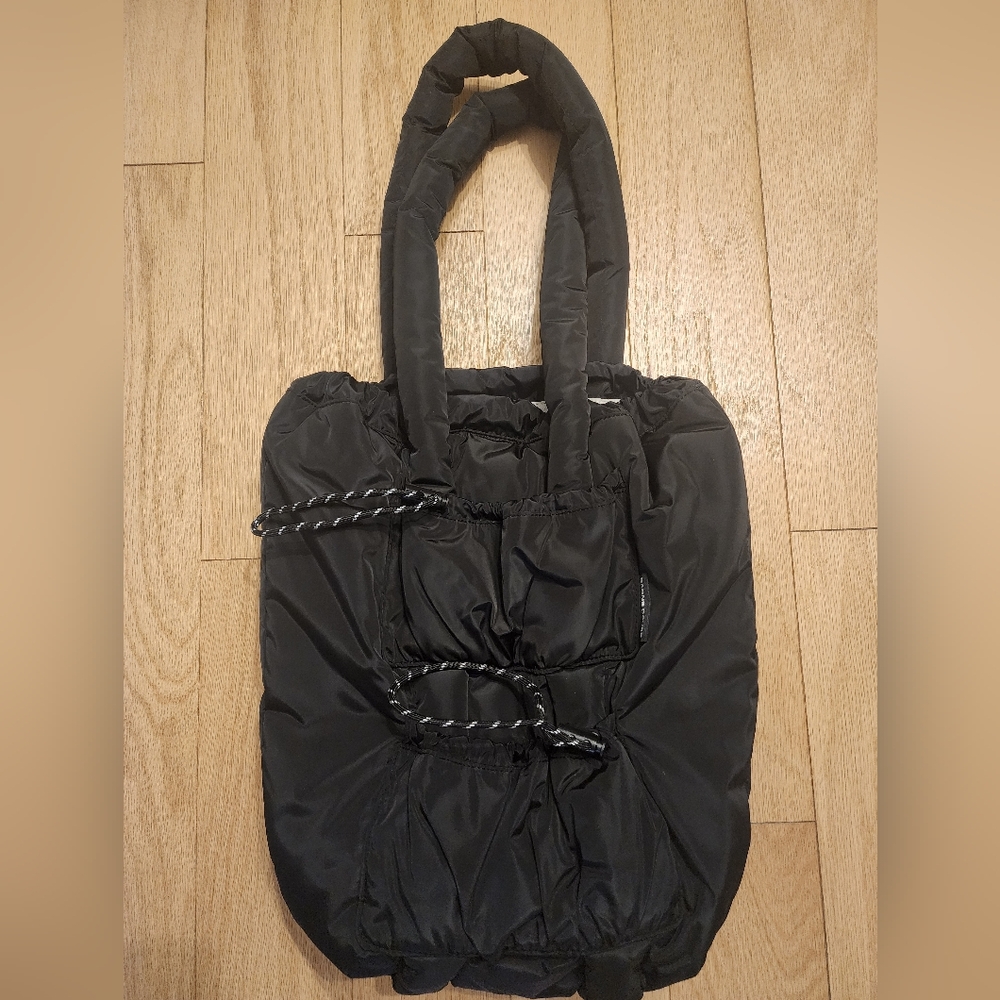 Dagne Dover Black Nylon Tote with Padded Handles - Picture 6 of 9
